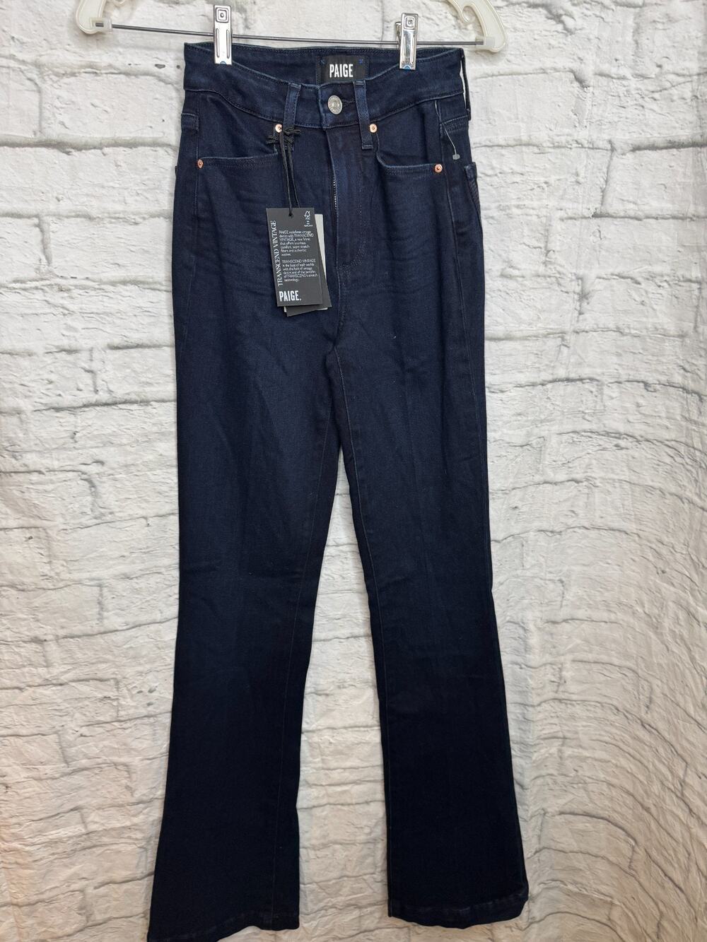 PAIGE Flaunt Iconic Jolene Pockets Jeans Night Fever Size 23